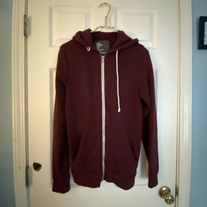 Maroon zip-up hoodie